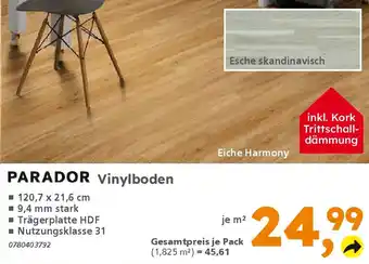 Globus Baumarkt PARADOR Vinylboden Angebot