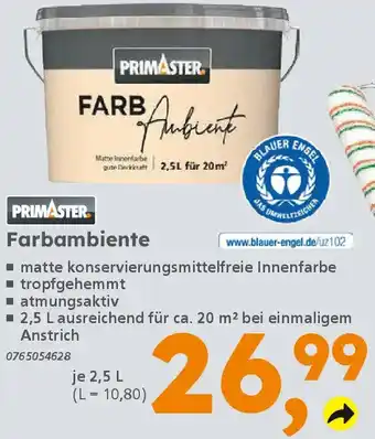 Globus Baumarkt PRIMASTER Farbambiente Angebot