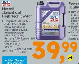 Globus Baumarkt LIQUI MOLY Motoröl ,,Leichtlauf High Tech 5W40" Angebot