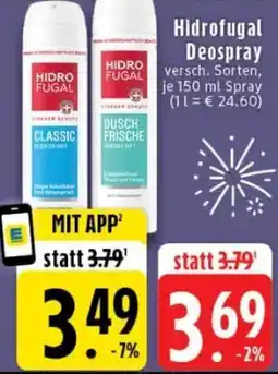 Edeka Hidrofugal Deospray Angebot