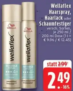 Edeka Wellaflex Haarspray, Haarlack oder Schaumfestiger Angebot