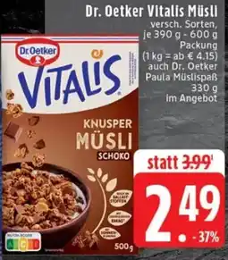 Edeka Dr. Oetker Vitalis Müsli Angebot