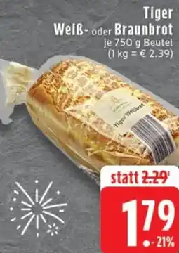 Edeka Tiger Weiß- oder Braunbrot Angebot