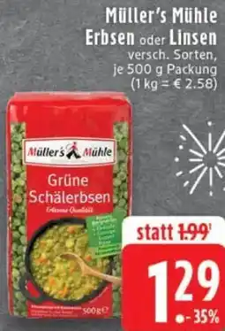 Edeka Müller's Mühle Erbsen oder Linsen Angebot