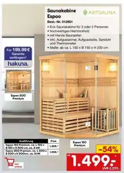 Netto Marken-Discount Saunakabine Espoo Angebot