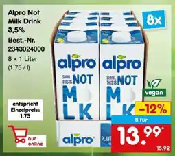 Netto Marken-Discount Alpro Not Milk Drink 3,5% Angebot