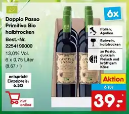 Netto Marken-Discount Doppio Passo Primitivo Bio halbtrocken Angebot