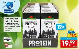Netto Marken-Discount Schwarzwaldmilch Protein H-Milch 0,9% Angebot