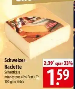 Famila Nord Ost Schweizer Raclette Angebot