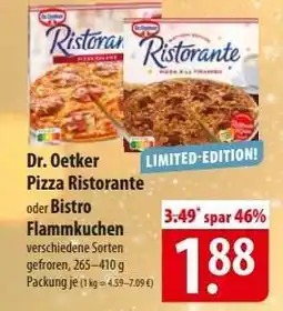 Famila Nord Ost Dr. Oetker Pizza Ristorante oder Bistro Flammkuchen Angebot