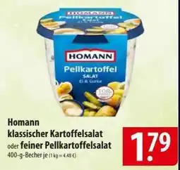 Famila Nord Ost Homann klassischer Kartoffelsalat oder feiner Pellkartoffelsalat Angebot