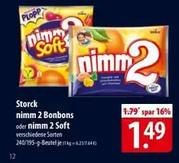 Famila Nord Ost Storck nimm 2 Bonbons oder nimm 2 Soft Angebot