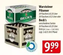 Famila Nord Ost Warsteiner Pilsener / Beck’s Angebot