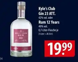 Famila Nord Ost Kyle’s Club Gin 23 ATT. / Rum 12 Years Angebot