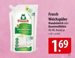 Famila Nord Ost Frosch Weichspüler Mandelmilch oder Baumwollblüte Angebot