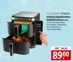 Famila Nord Ost GOURMETmaxx vertikale Doppelkammmer-Heißluftfritteuse FryUp Angebot