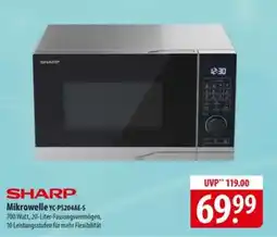 Famila Nord Ost Sharp Mikrowelle YC-PS204AE-S Angebot