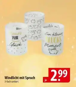 Famila Nord Ost Windlicht mit Spruch Angebot