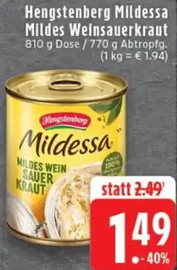 Edeka Hengstenberg Mildessa Mildes Weinsauerkraut Angebot