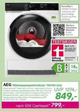 EP AEG Wärmepumpentrockner TR8TEP-ECO Angebot