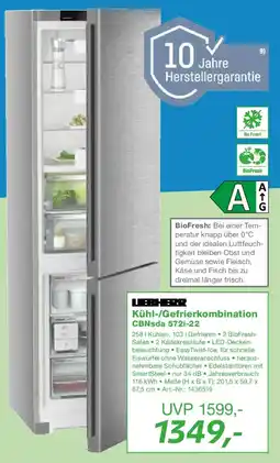 EP Liebherr Kühl-/Gefrierkombination CBNsda 572i-22 Angebot