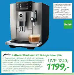 EP jura Kaffeevollautomat E8 Midnight Silver (ED) Angebot