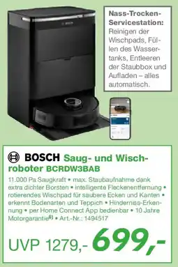 EP BOSCH Saug- und Wischroboter BCRDW3BAB Angebot