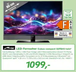 EP Metz LED-Fernseher Cubus compact 32FB40 twin Angebot