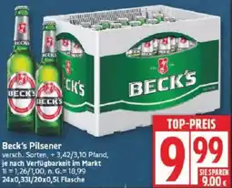 Edeka Beck's Pilsener Angebot