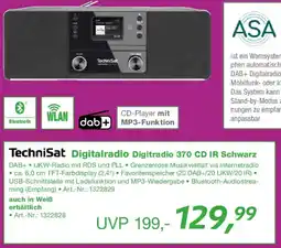 EP TechniSat Digitalradio Digitradio 370 CD IR Schwarz Angebot
