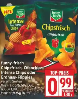Edeka funny-frisch Chipsfrisch, Ofenchips, Intense Chips oder Erdnuss-Flippies Angebot