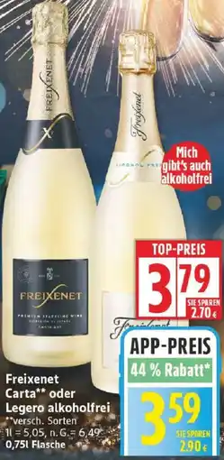 Edeka Freixenet Carta oder Legero alkoholfrei Angebot