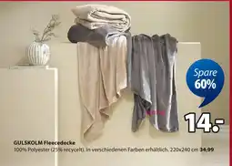 Jysk Gulskolm fleecedecke Angebot