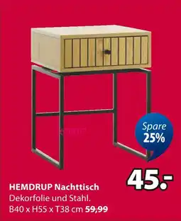 Jysk Hemdrup nachttisch Angebot