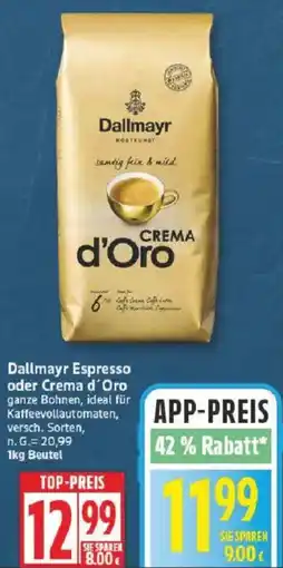 Edeka Dallmayr Espresso oder Crema d'Oro Angebot