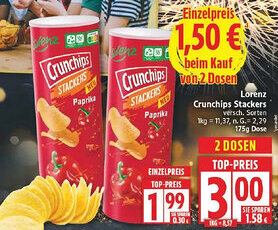 Edeka Lorenz Crunchips Stackers Angebot