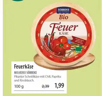 Superbiomarkt Feuerkäse Molkerei Söbbeke 100g Angebot