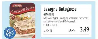 Superbiomarkt Lasagne Bolognese Giacobbe 375g Angebot