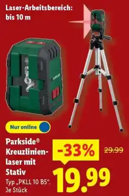 Lidl Parkside Kreuzlinienlaser mit Stativ Angebot