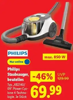 Lidl Philips Staubsauger, beutellos Angebot