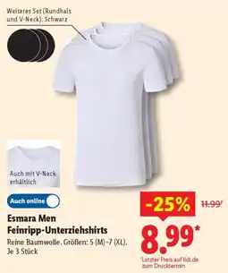 Lidl Esmara Men Feinripp-Unterziehshirts Angebot
