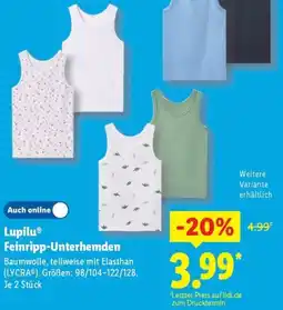 Lidl Lupilu Feinripp-Unterhemden Angebot