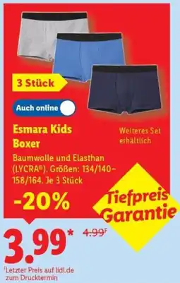 Lidl Esmara Kids Boxer Angebot