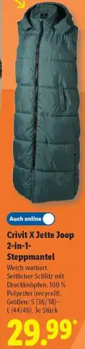Lidl Crivit X Jette Joop 2-in-1- Steppmantel Angebot