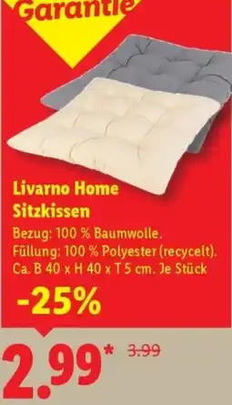Lidl Livarno Home Sitzkissen Angebot