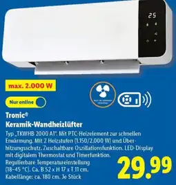 Lidl Tronic Keramik-Wandheizlüfter Angebot