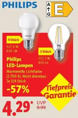 Lidl Philips LED-Lampen Angebot