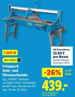 Lidl Scheppach Stein- und Fliesenschneider Angebot