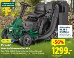 Lidl Parkside Akku-Aufsitzrasenmäher 48 V Angebot