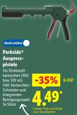Lidl Parkside Auspresspistole Angebot